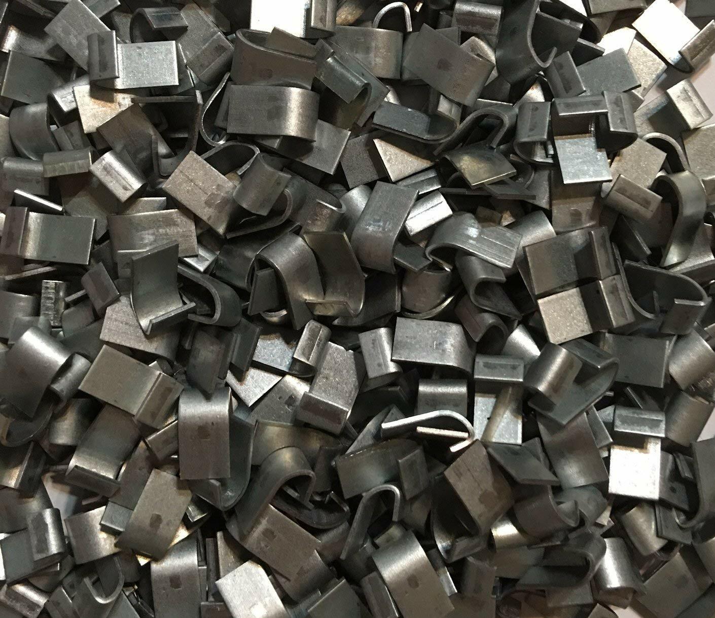 1 Lb. Stainless steel J Clips. Cage Clips for Rabbit, Poultry, Game Bird Cages.