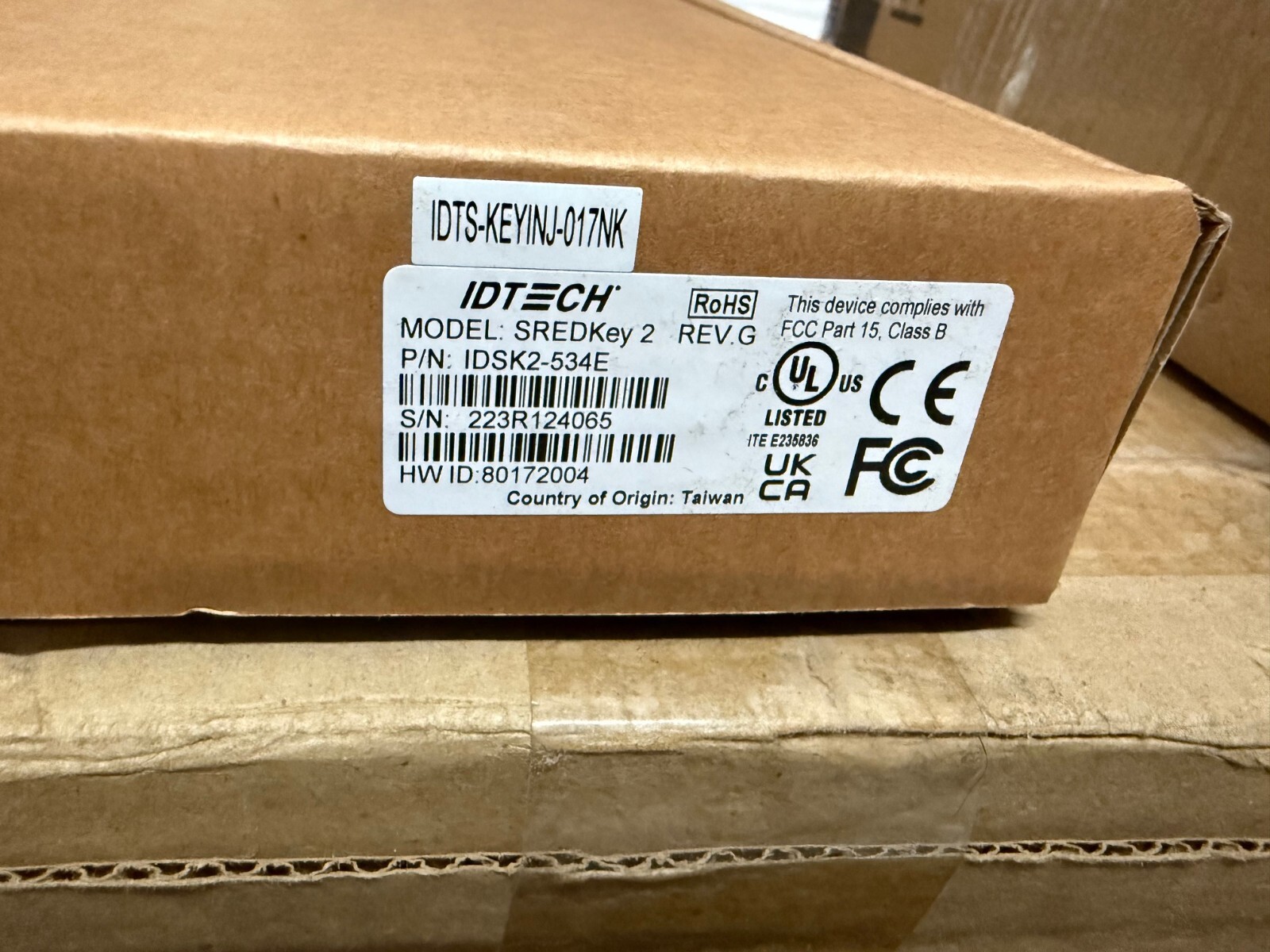 NEW ID Tech SREDKey 2 with MSR USB KB XMLFormat IDSK2-534E