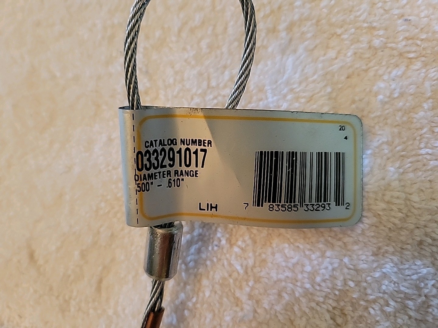 033291017 Hubbell Kellems Fiber Optic Pulling Grip Slack .50-.61 Rod Closing