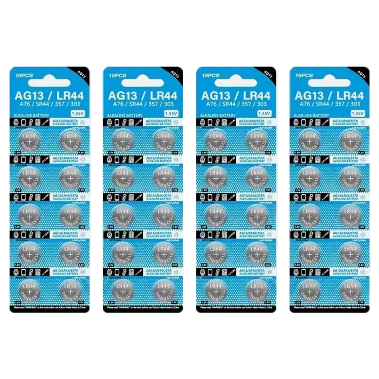 10Pcs AG13 LR44 A76 357 357A LR1154 SR1154 SR44 1.5V Button Battery Coin Cell