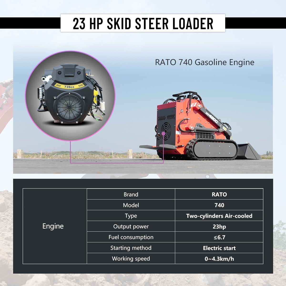 HY12C FREE SHIP/unloading Mini Excavator 1.2Ton 13.5hp Gas EPA Engine+Rake+Auger