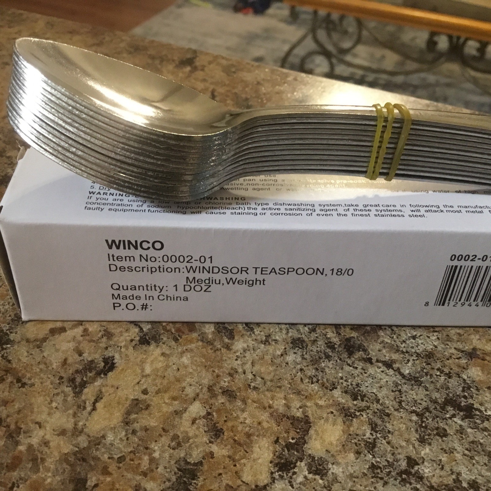 12 Pc New Winco Windsor 18/0 Stainless Steel Teaspoon 5 7/8″ Medium Wt 0002-01