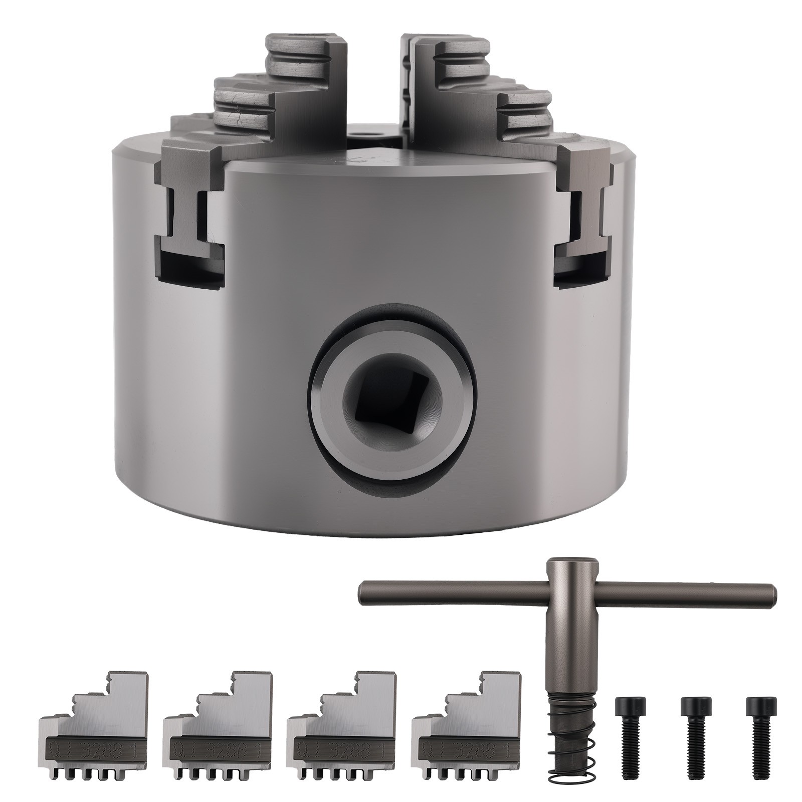 4 Jaw Self Centering Metal Chuck K12-80 80mm for Bench Lathes Plain Back