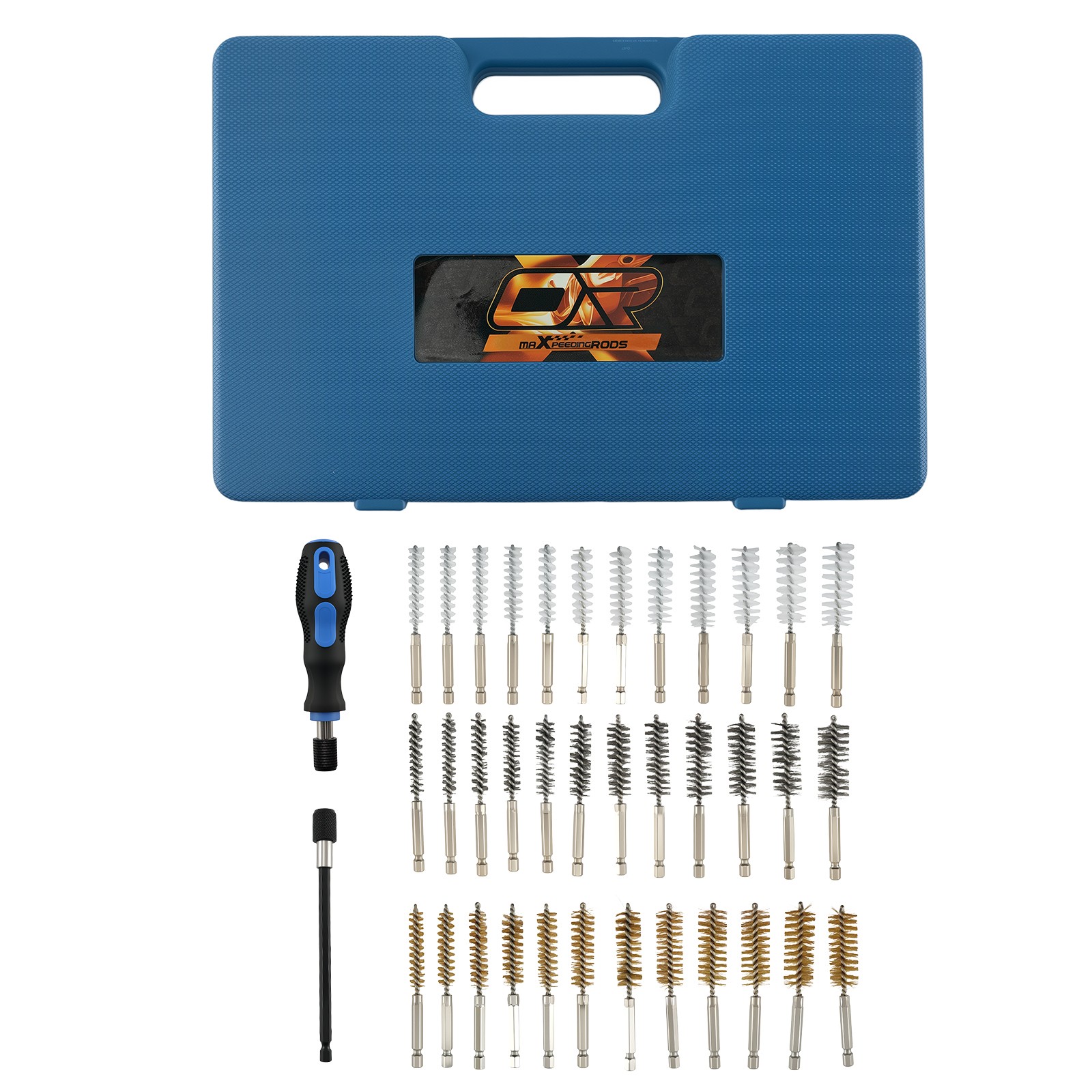 Drill Brush Cleaning Set Steel Brass Nylon Wire 36pcs for EGR 8-19mm Hex