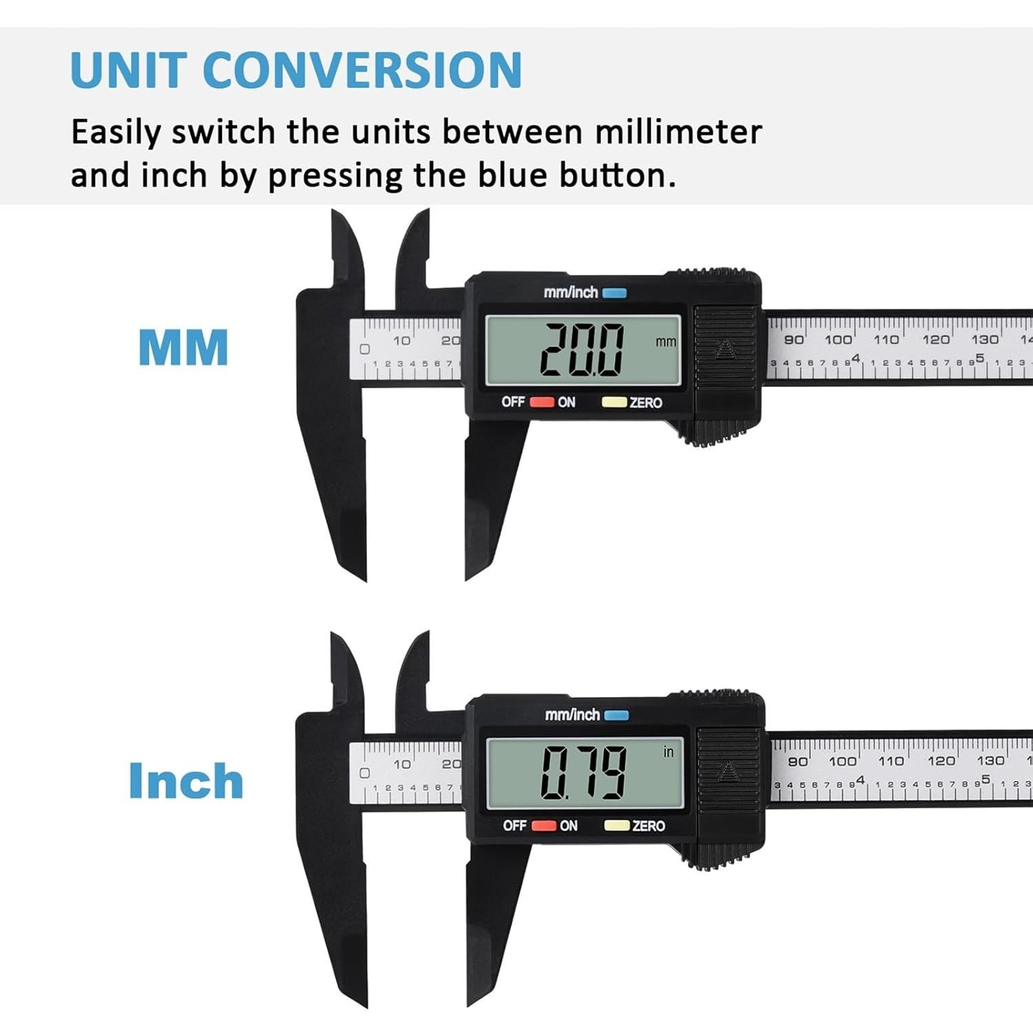 Adoric Electronic Micrometer Caliper 0-6” – Auto-Off, Lightweight & Durable