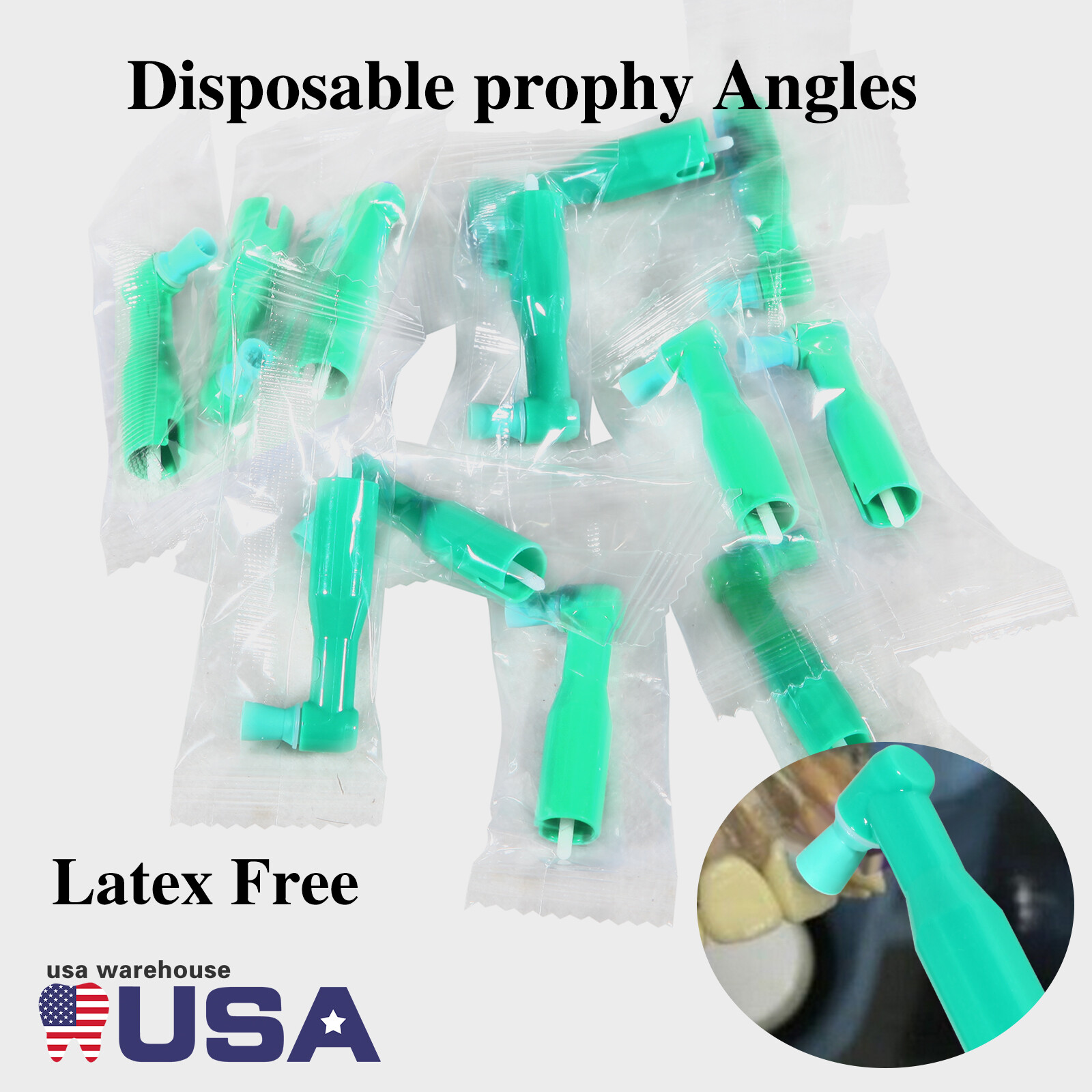 100/500 pcs Dental Disposable Prophy Angles Top Quality Money back guarantee!