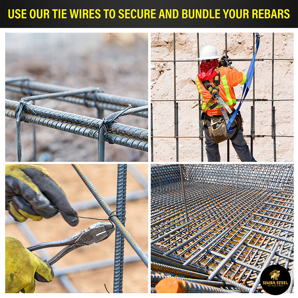 ReBar Tie Wire, 16 Gage Black Soft Annealed, 3.5lb Rolls 1 – 100 Qty SIMBA STEEL