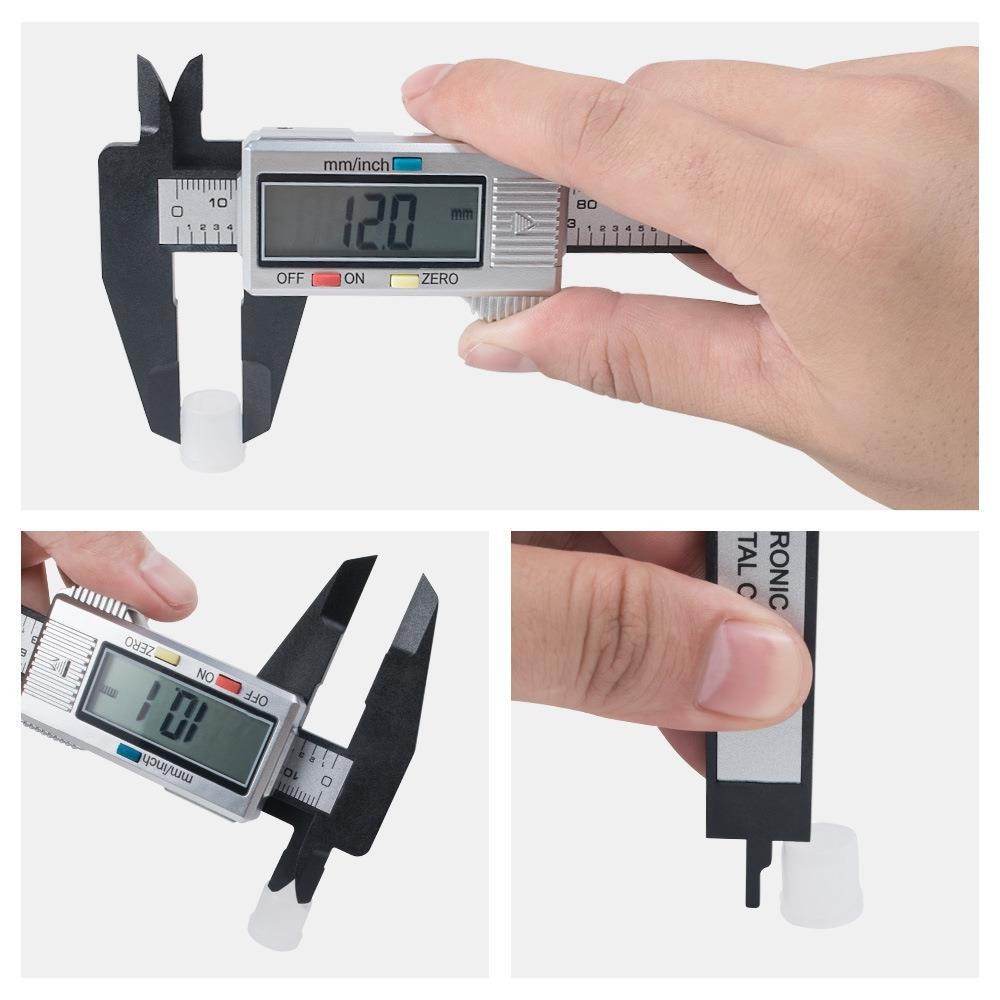 LCD Digital Vernier Caliper 150mm Carbin Fiber Electronic Measure Tool 0.01mm