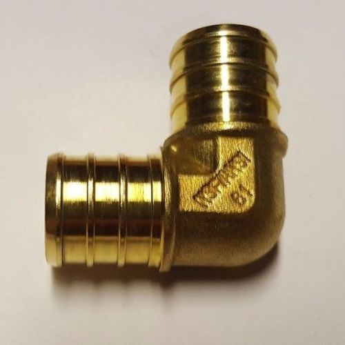 50 PIECES 3/4″ X 3/4″ PEX ELBOW – BRASS CRIMP FITTINGS (LEAD-FREE)