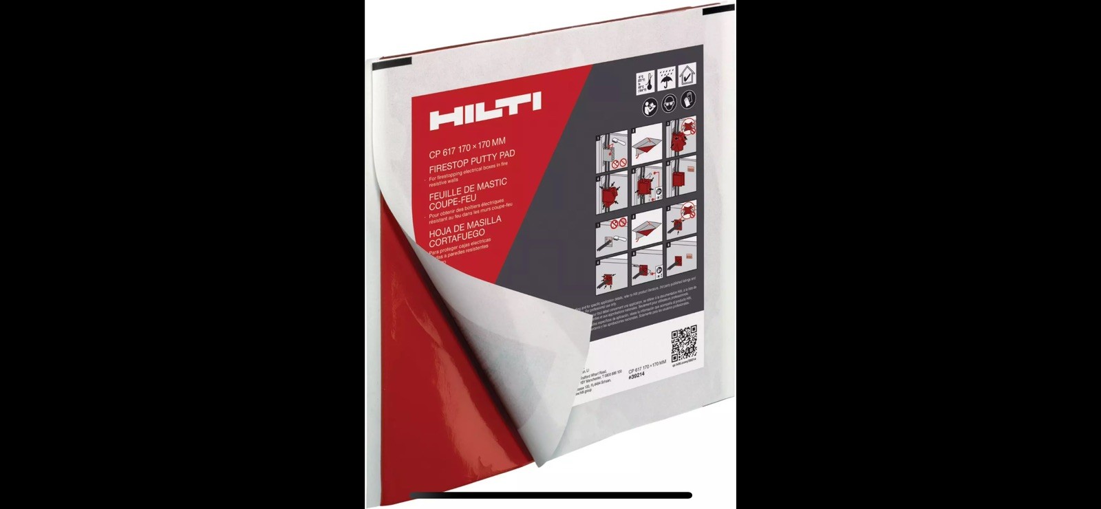 Hilti CP617 Putty Pads Firestop Protection New Box Of 20 6 X 7IN. FREE SHIPPING