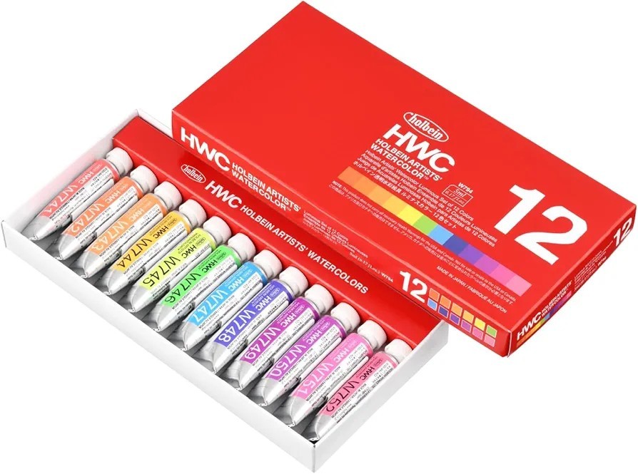 Holbein Luminous Transparent Watercolor No. 2 (5ml) Color W794 Set of 12 Colors