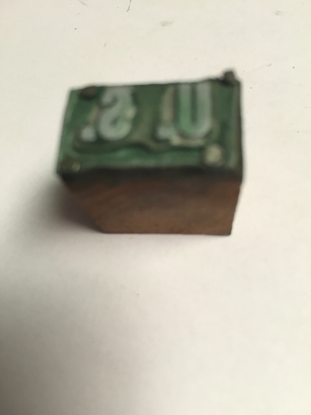 U.S. United States Printer’s Letterpress Type Block
