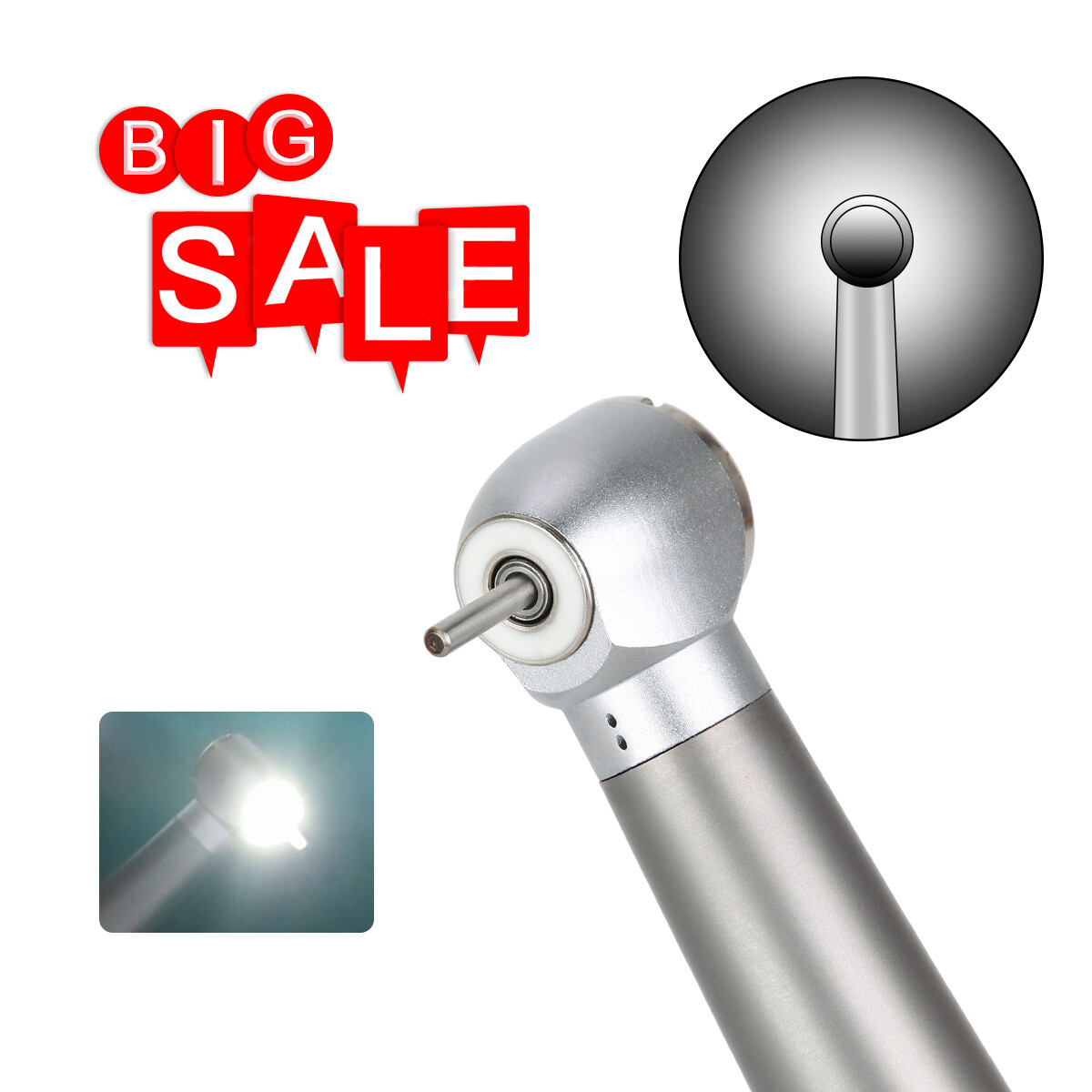 Dental E-generator Shadowless Ring LED High Speed Handpiece 2Hole/4Hole