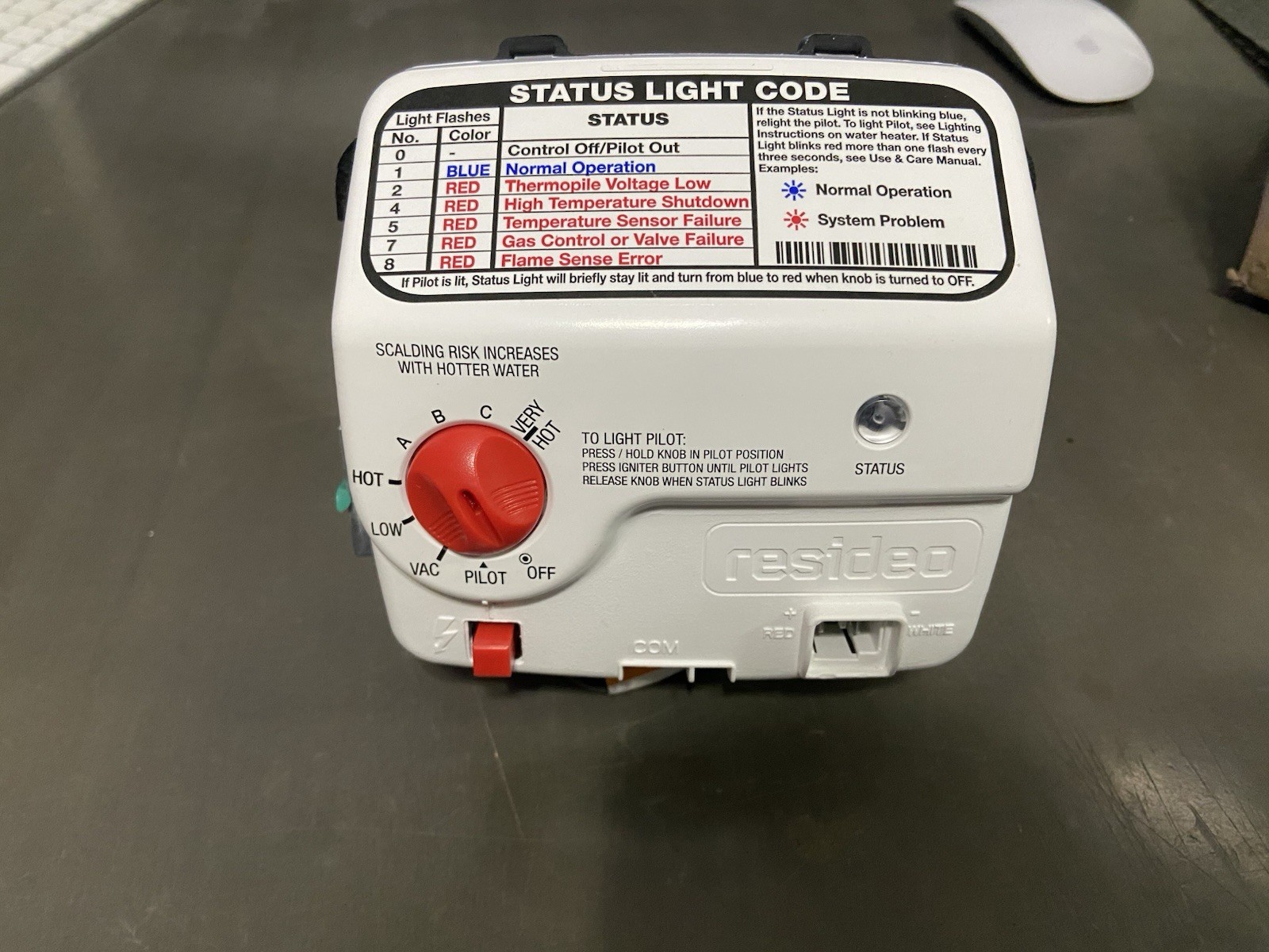 RESIDEO SP20833C (Thermostat Gas Control) – LP Gas Only Valve PROTECH RHEEM