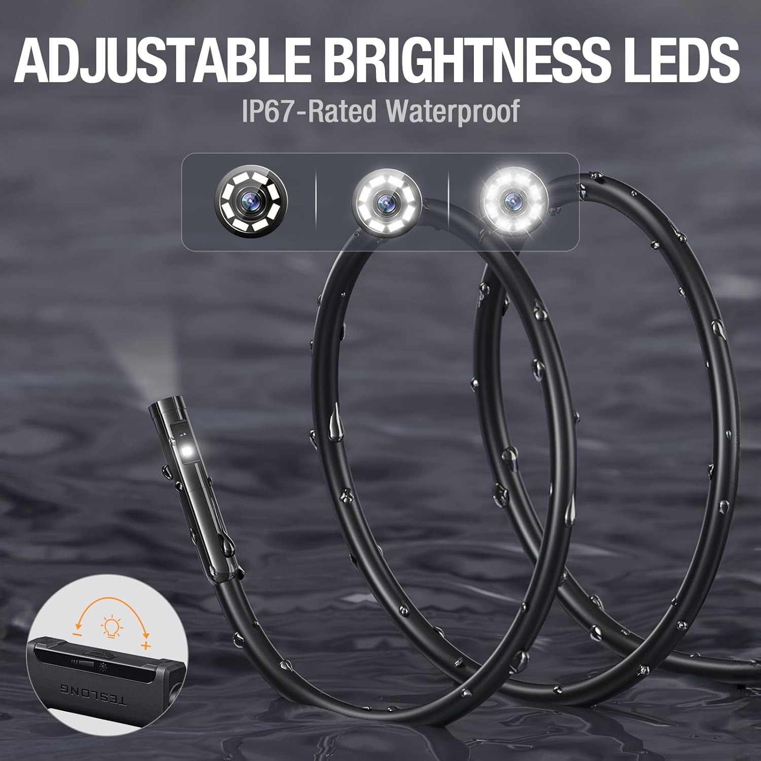 Teslong 10FT / 50FT USB-C Borescope Camera Flexible for DIY Pipe Inspection