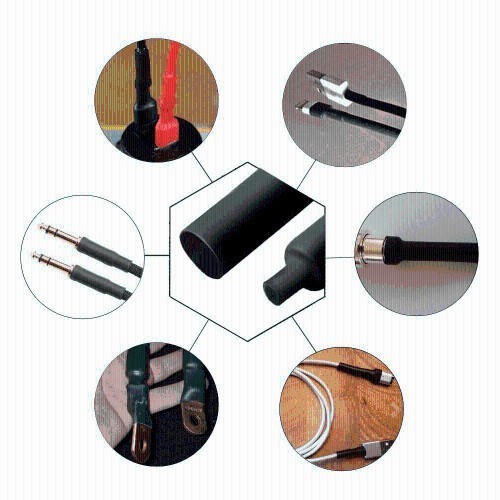 20ft Black Φ1/4″ (6.4mm) Heat Shrink Tubing 3:1 Dual Wall Adhesive Glue Lined US