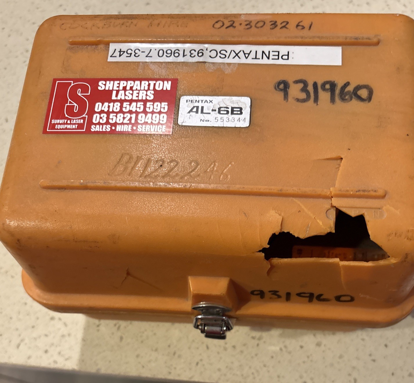 Pentax AL-6B Automatic Level 20x for Surveying, Comes In Case Shown