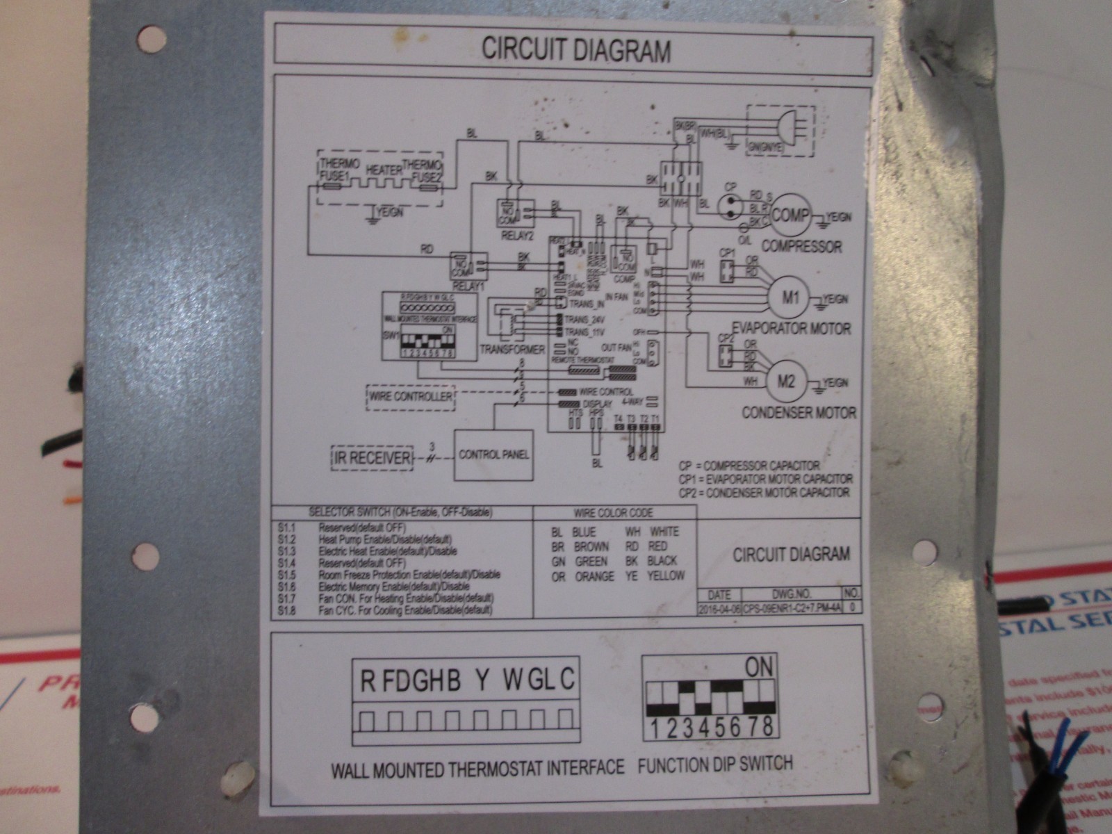 ISLANDAIRE 803300301015 Main Control Circuit Board PTAC-MB-C-F1 used P20/PP03