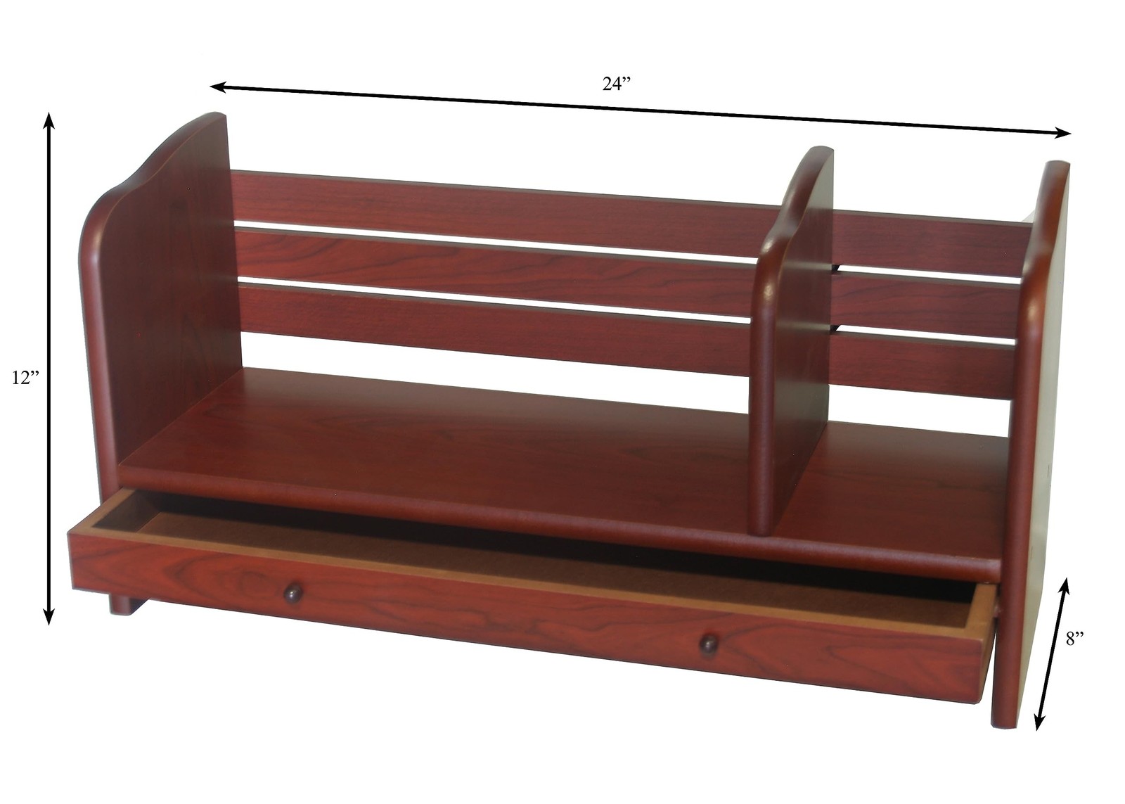 Proman Products Renaissance Table Desk top Desktop Bookcase, 24″ W x 8″ D x 1…