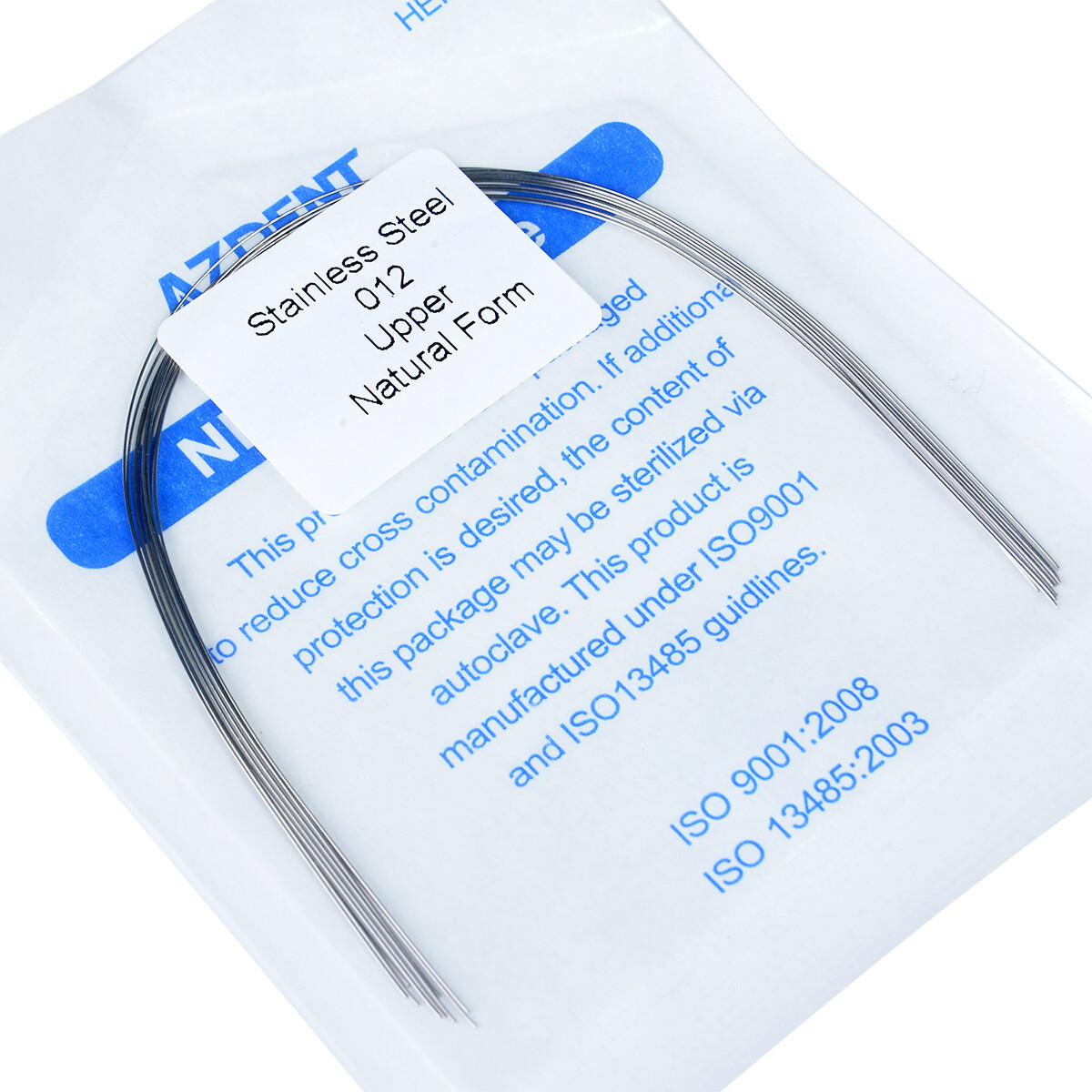AZDENT Dental Orthodontic Stainless Steel Round Arch Wire Natural Form 10pcs/bag