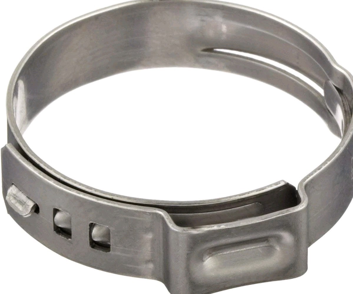 Oetiker Stepless Ear Clamp 14.5mm Stainless Steel Silver 100 Pack