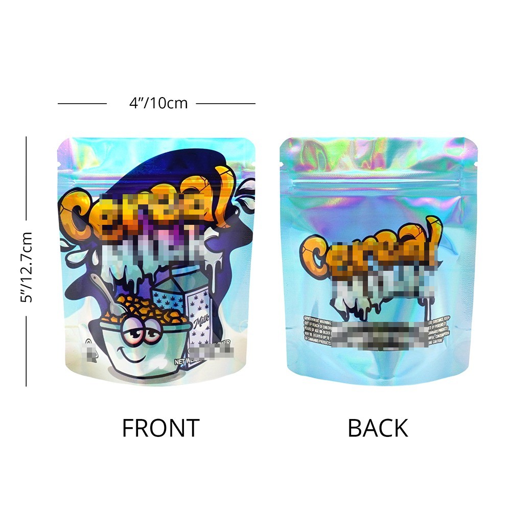 100Pcs 3.5g Smell Proof Zip Seal Mylar Bags Resealable Food Candy Storage Pouch