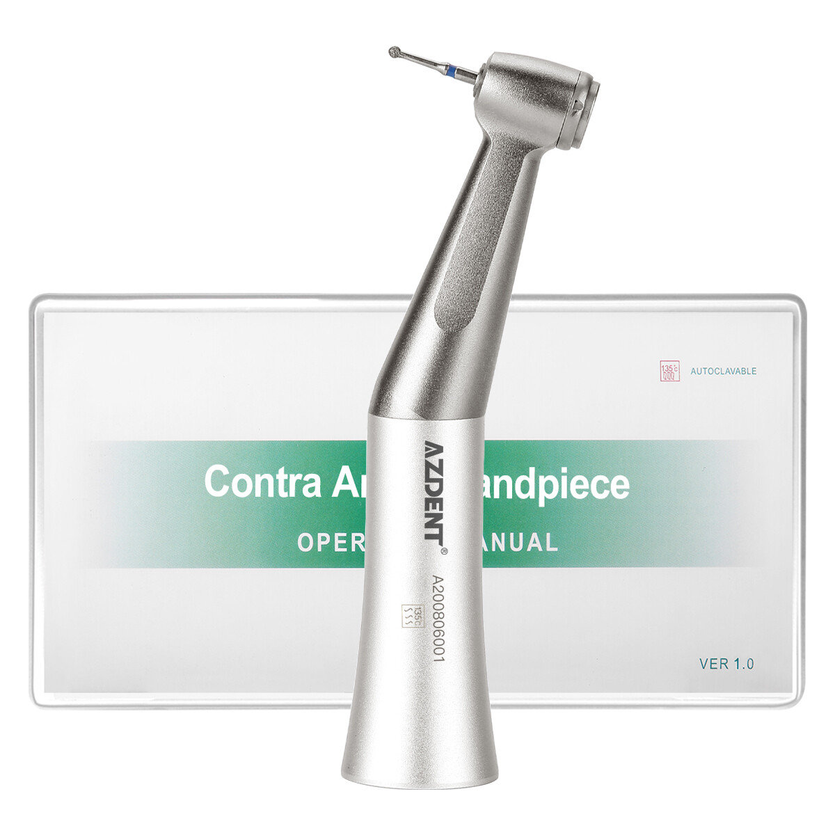 Dental Slow Speed Contra Angle Handpiece Fit 1.6/2.35mm Friction Grip Air Motor