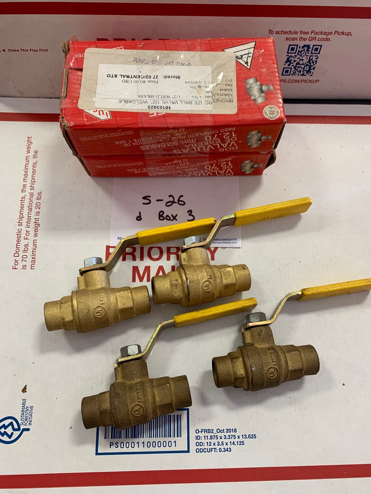 Lot Of 4 IUSA Lead Free 1/2″ sweat full port ball valve Made In Mexico