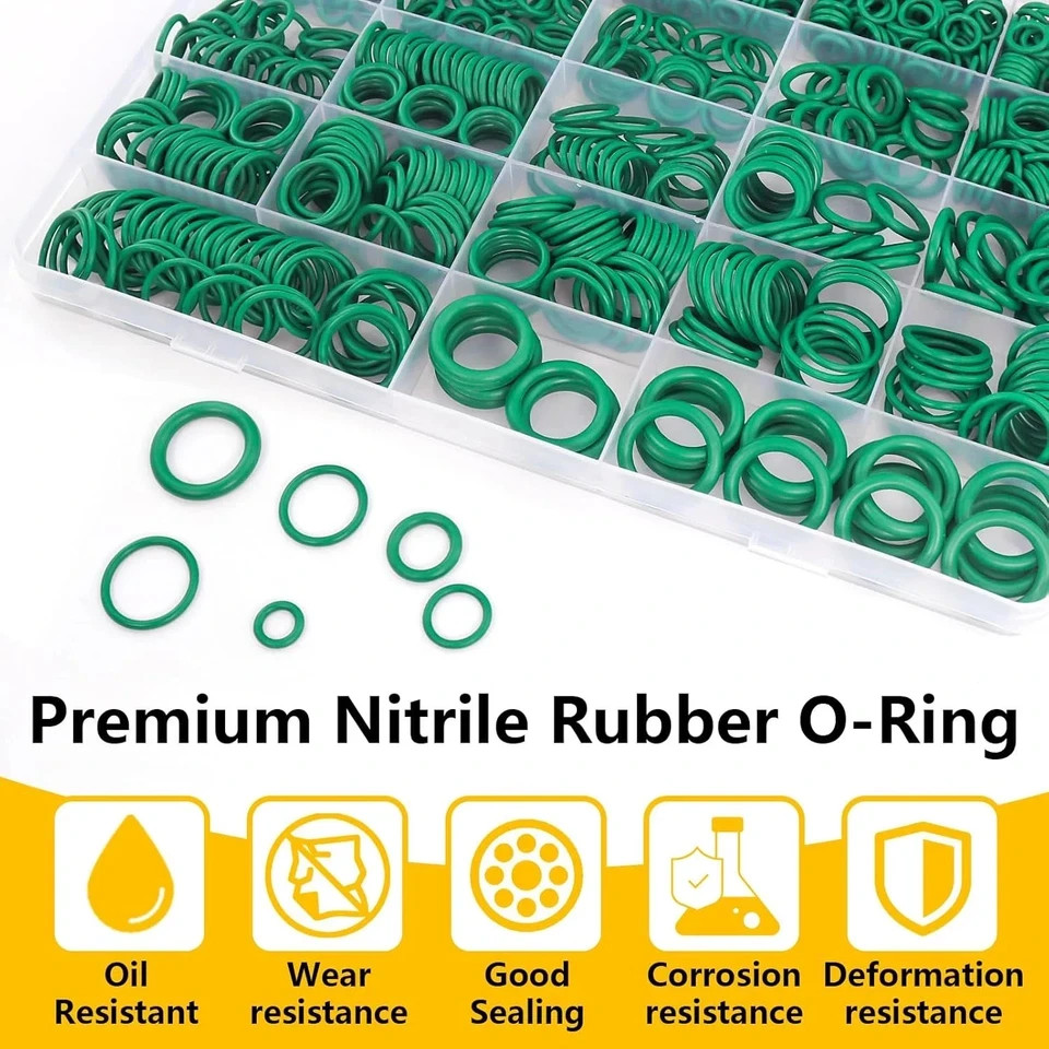 485 PCS Metric AC O Ring Kit – Automotive A/C System Seal Kit Compatible with R1