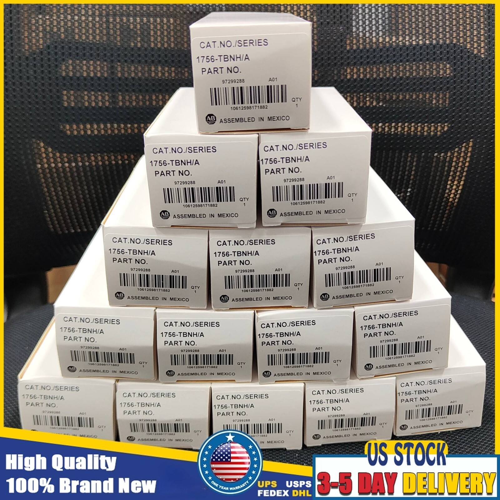 1x New Allen-Bradley 1756-TBNH ControlLogix 20 Pin Block US Stock Factory Sealed