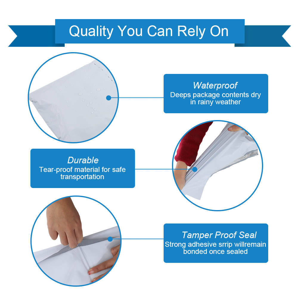 Poly Mailers Shipping Bags Envelopes Packaging Premium White Bags 2.5 MIL ✔✔✔