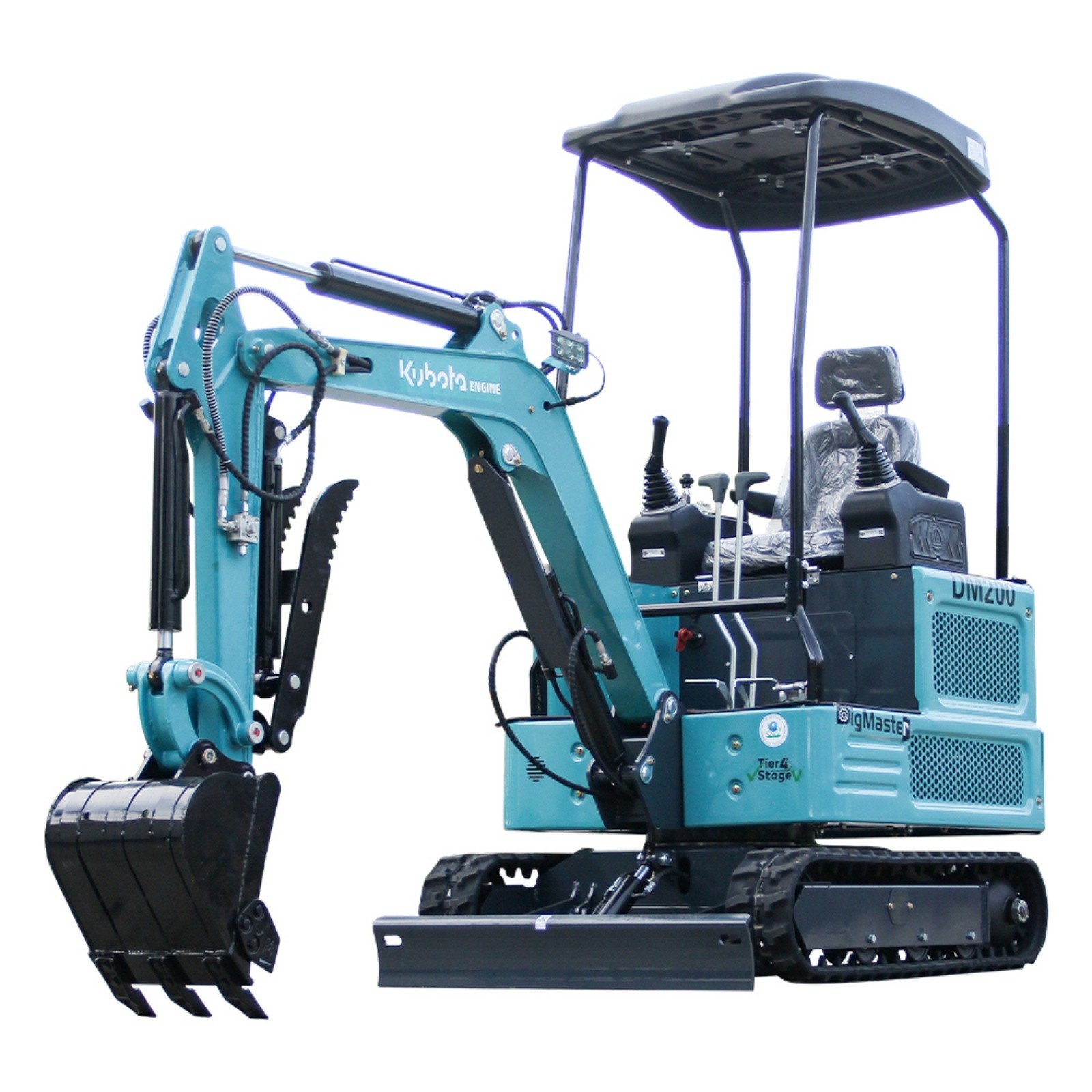 1.8 Ton Mini Excavator Kubota Diesel 4000 lbs Crawler Pilot Digger Free Shipping