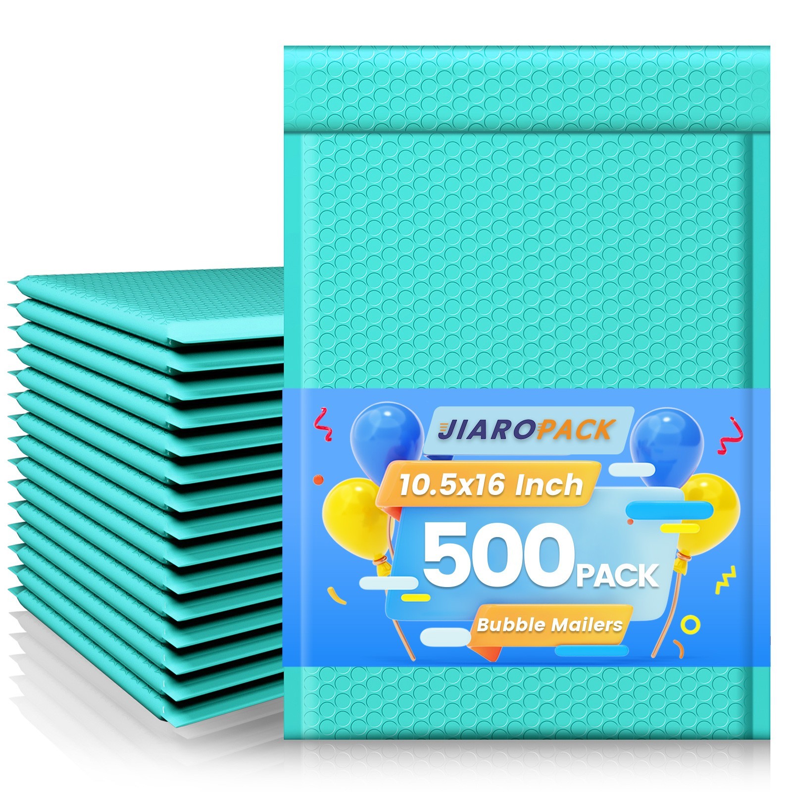 500pc Large Bubble Mailers 10.5×16 Padded Envelopes 10.5×15 Poly Bubble Bag Teal
