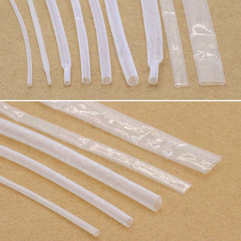 1.7:1 PTFE FEP 260℃ 600V Transparent Heat Shrinkable Shrink Tube 0.5/1/1.5-40mm