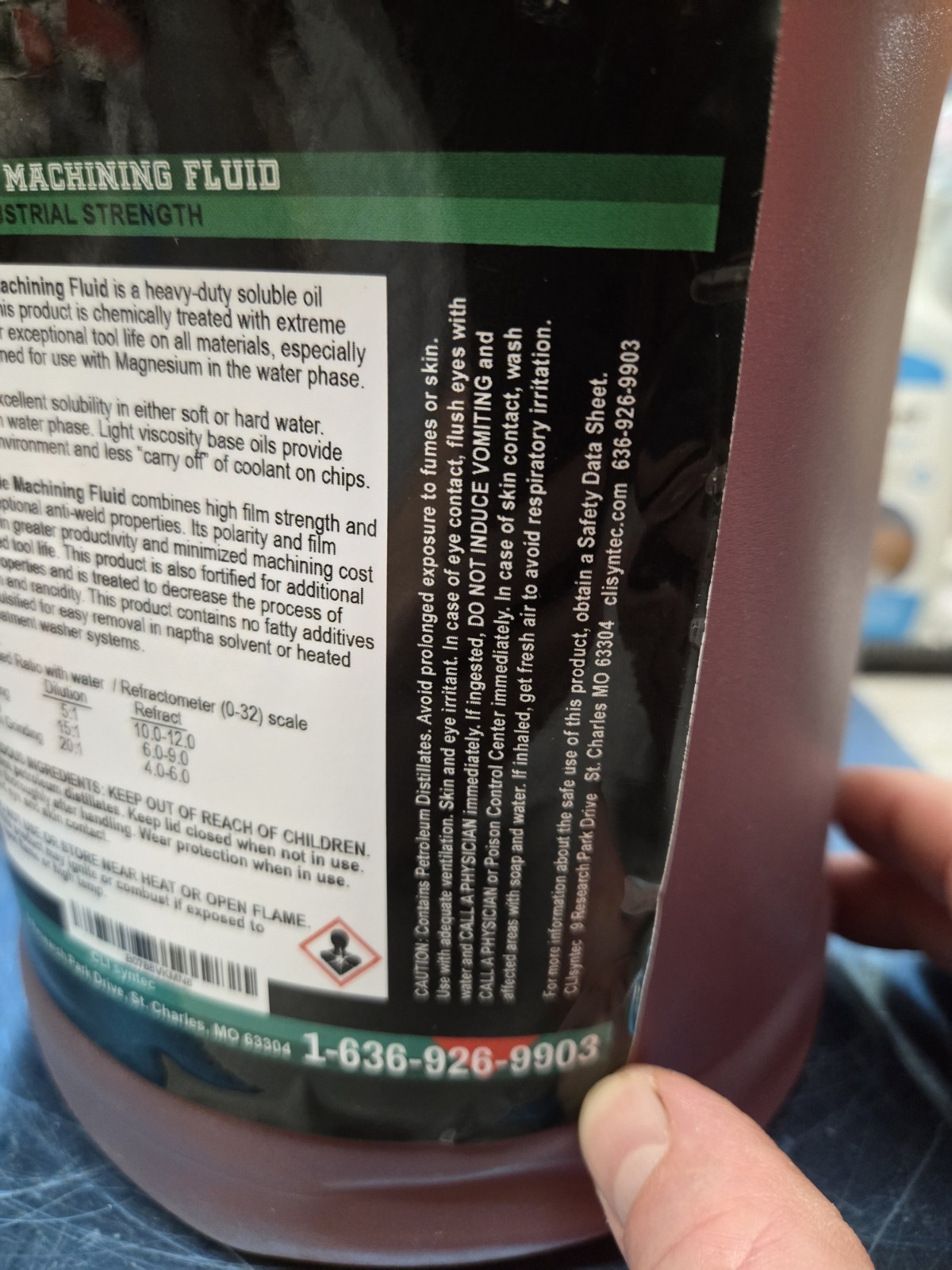 CLI Syntec Soluble Machining Fluid- Industrial Strength- Non-Chlorinated- 1 Gal
