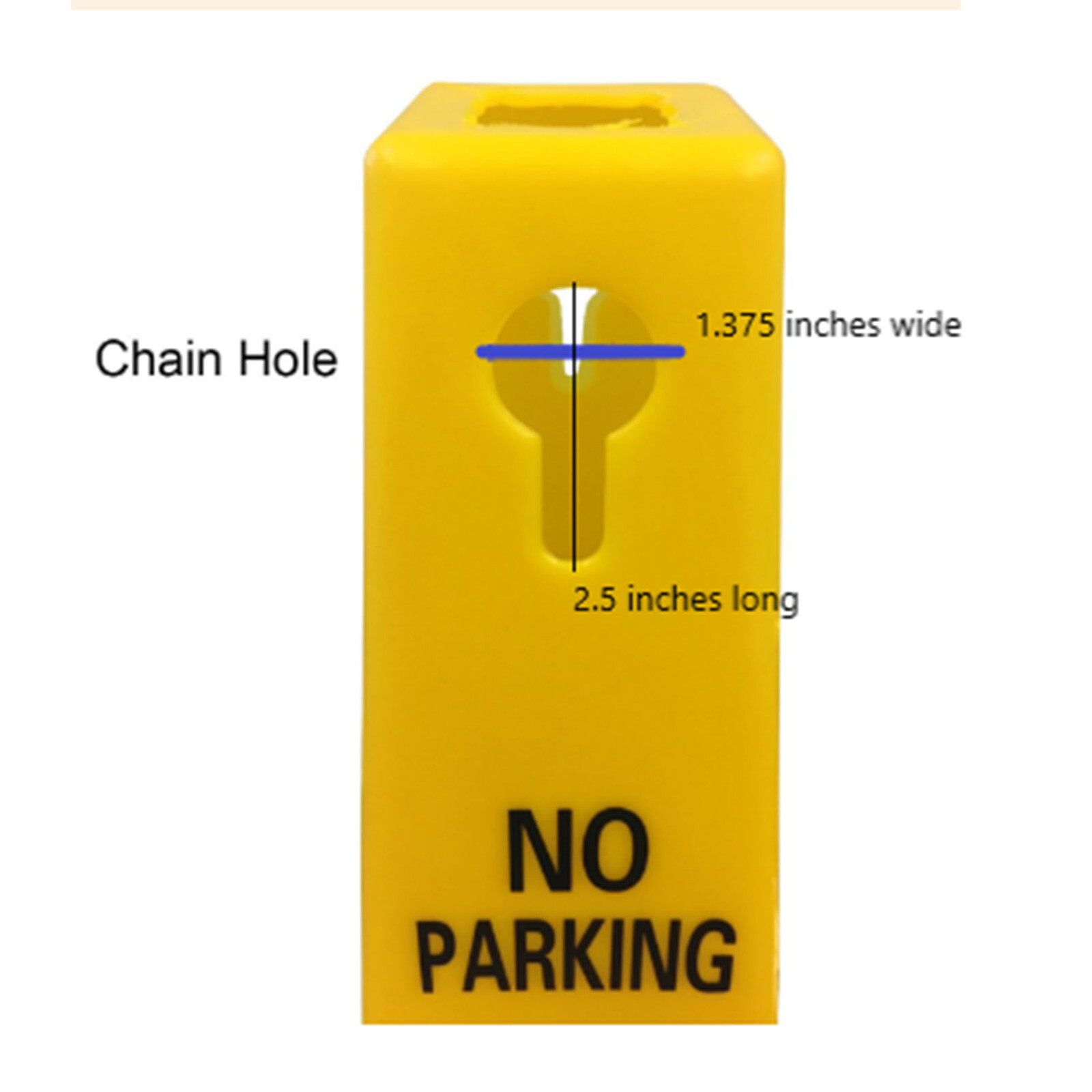 Electriduct 4 Sided No Parking Traffic Safety Cones – Yellow – 27″ Height