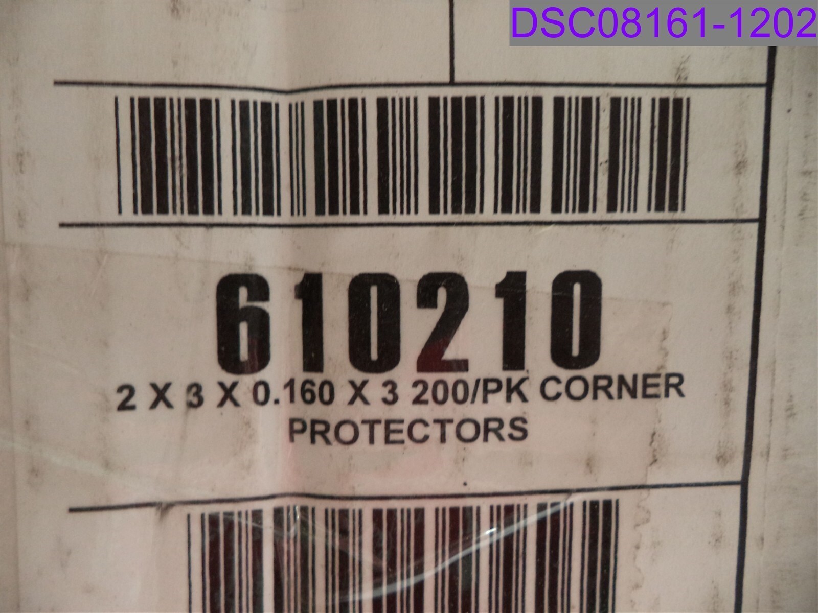 Qty = 1 Box of 200: Corner Protectors 2″ x 3″ x 0.160″ x 3″ P/N 610210 4TZY7
