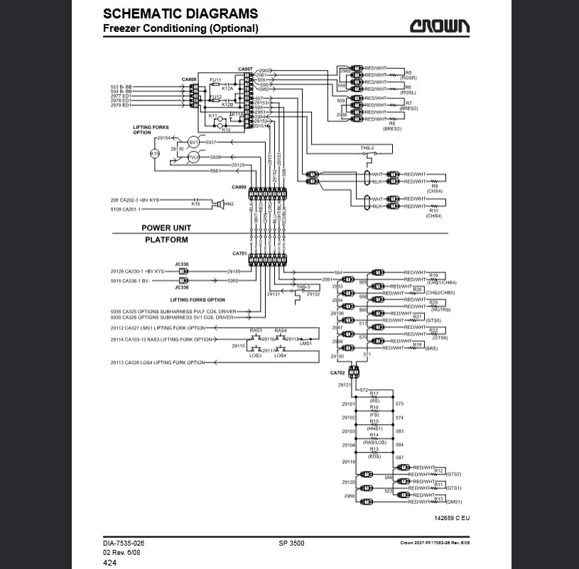 Crown SP3505-30, SP3510-30, SP3520-30 Forklift Repair Service Manual PDF USB