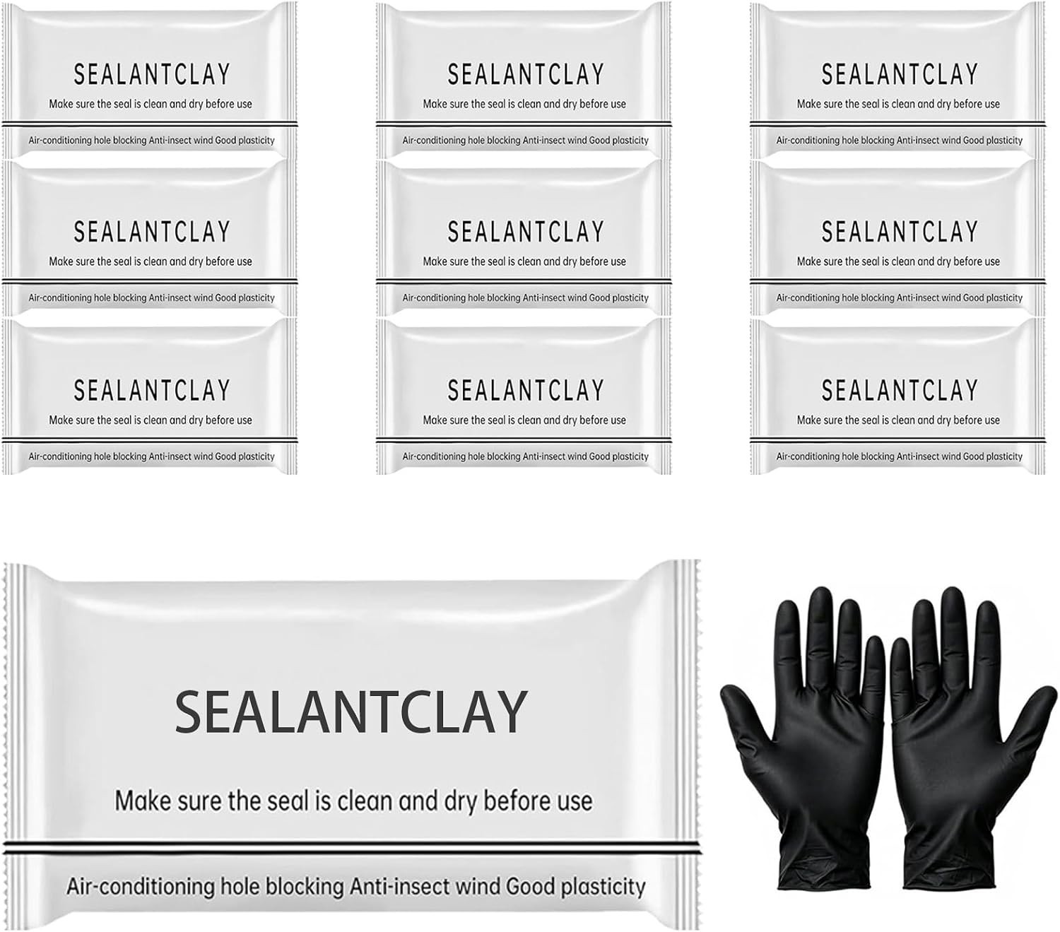 Waterproof Sealant Clay Moldable Plumber Putty Wall Repair Kit 10 Pcs
