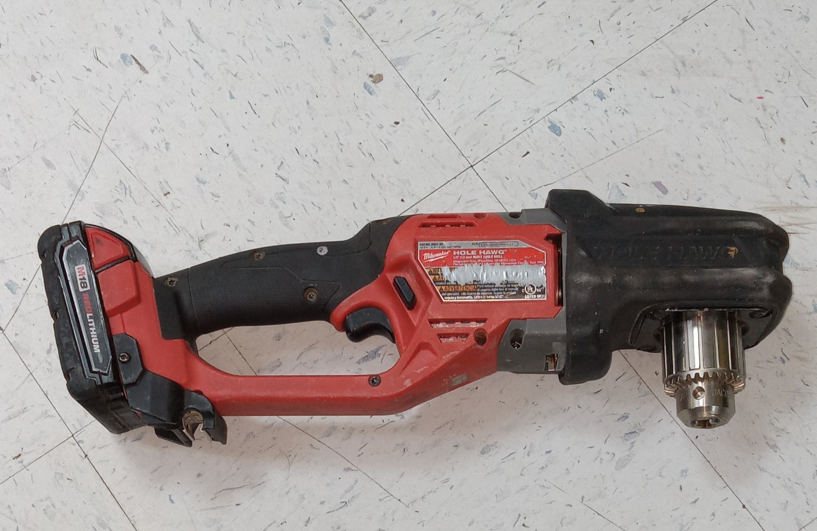 Milwaukee M18 Fuel Hole Hawg 2807-20 Right Angle Drill W/ 1.5Ah Battery Tested