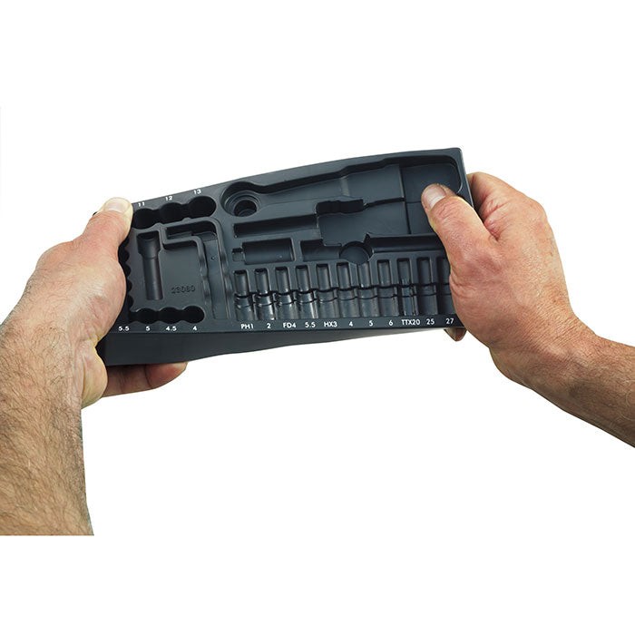 36-piece precision engineer’s set with 1/4″ ratchet