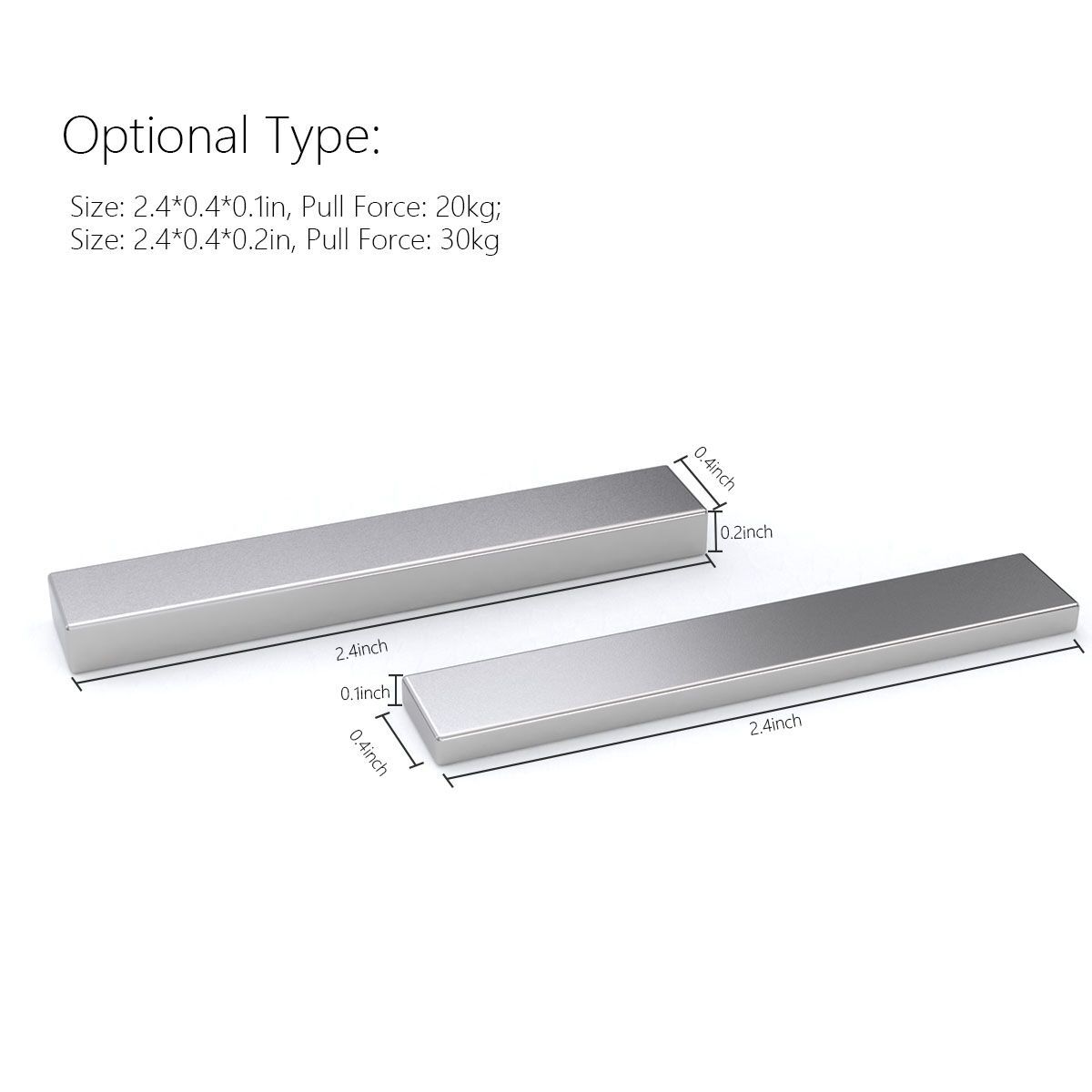10PCS N52 Strong Neodymium Magnets Rare Earth Lifting Bar Long Magnets 60x10x3mm