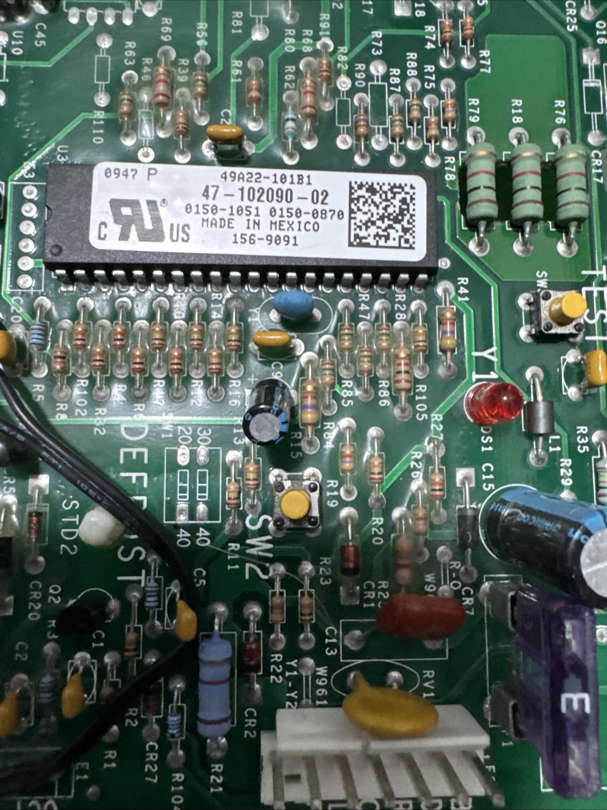 Rheem Ruud Condenser Control Board part 49A22-101B1