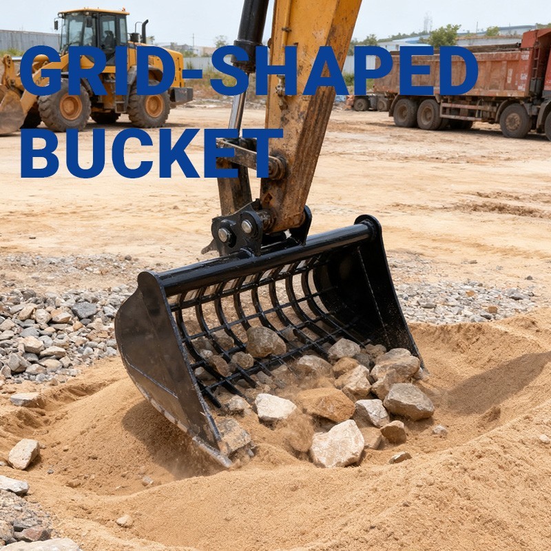 11-in-1 Mini Excavator Attachment Set: From Rakes to Buckets & Quick Coupler
