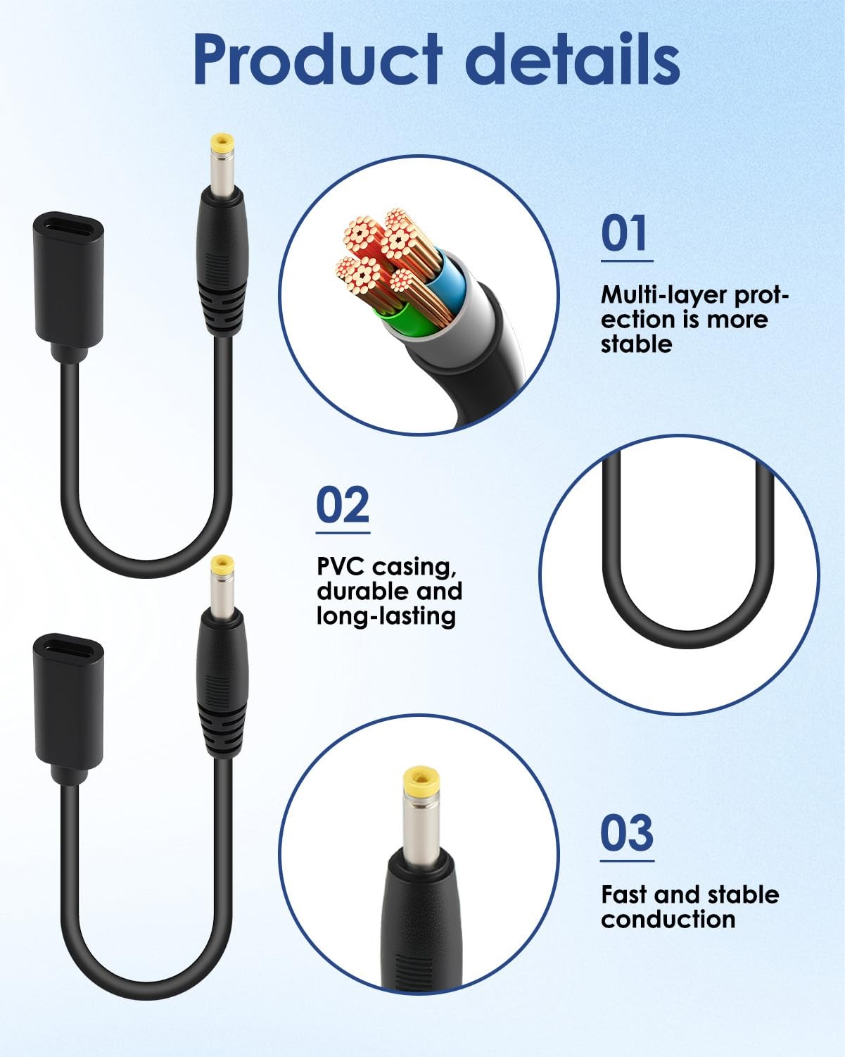 2 Pack USB-C Charging Cable Adapter for PSP, PSP to Type-C Adapter Charger Co…