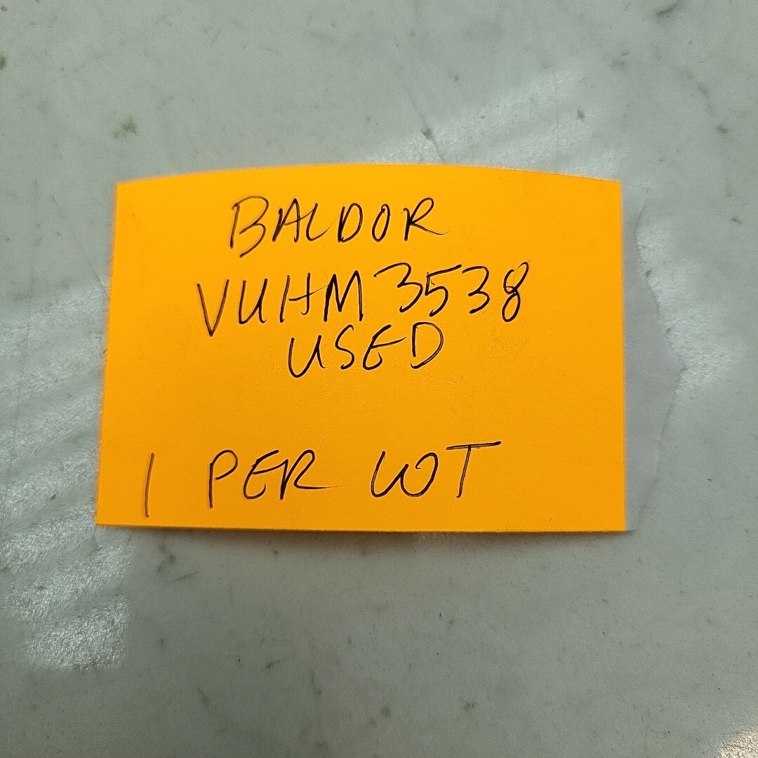 Baldor VUHM3538 .5 Hp 1740 Rpm 3Ph 60Hz 56C TEFC Industrial Motor Used