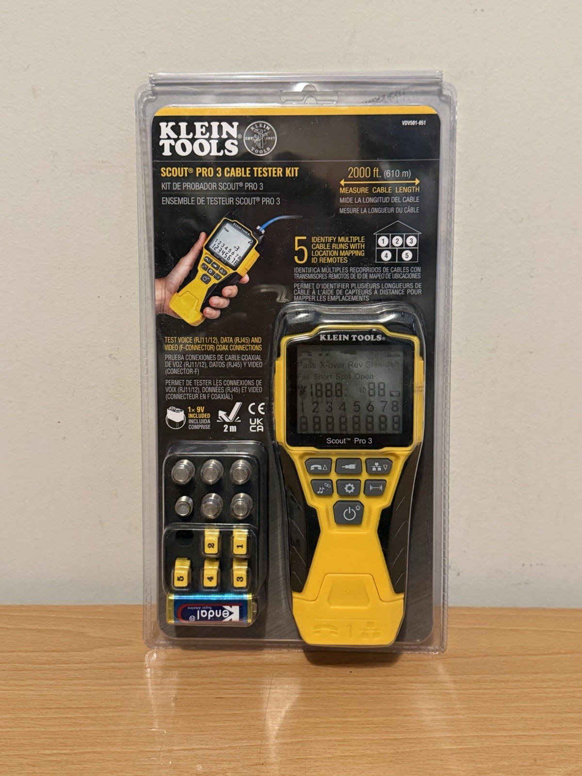 Klein Tools VDV501-851 Scout Pro 3 Tester Starter Kit Brand New SEALED