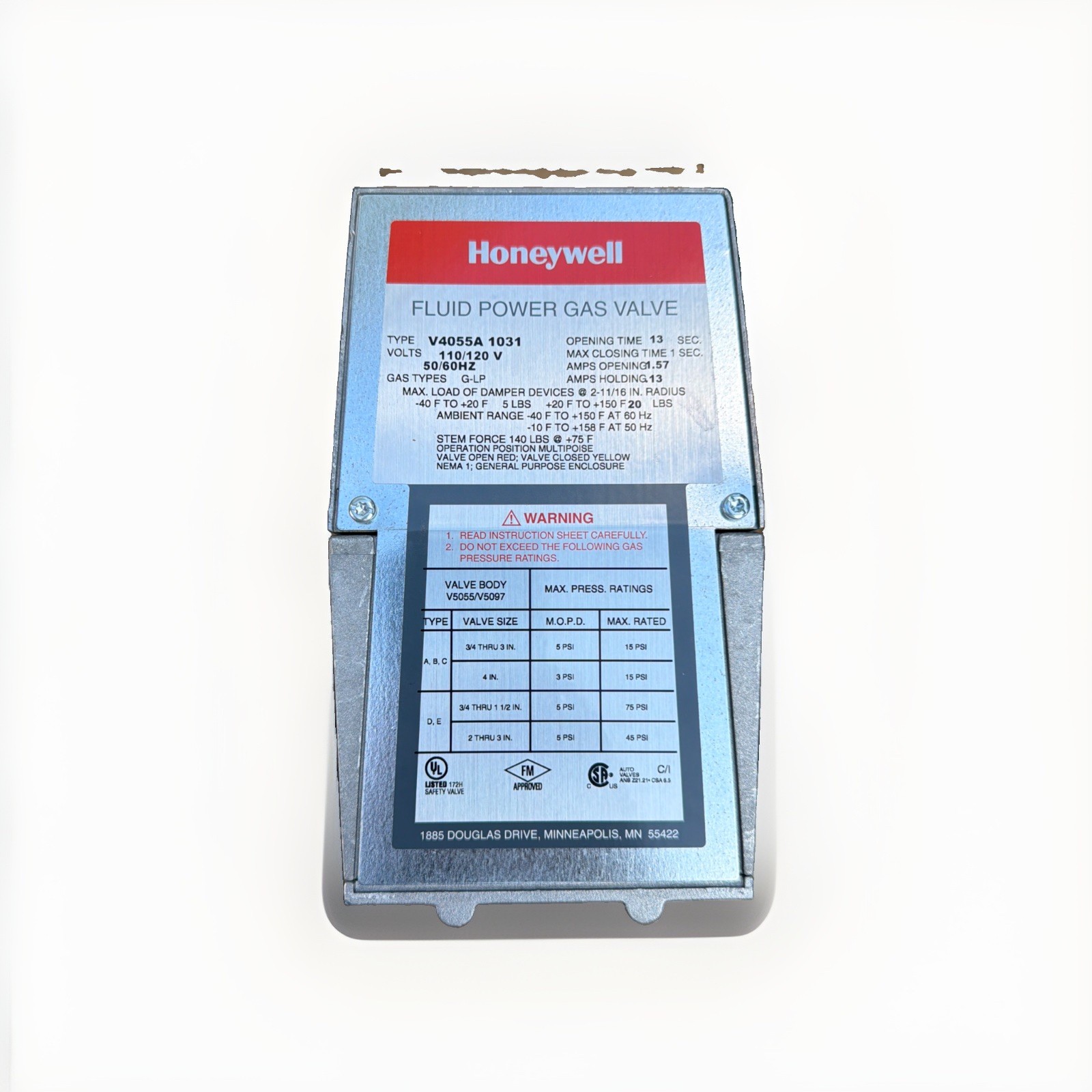 HONEYWELL V4055A1031 ACTUATOR / BRAND NEW Open box