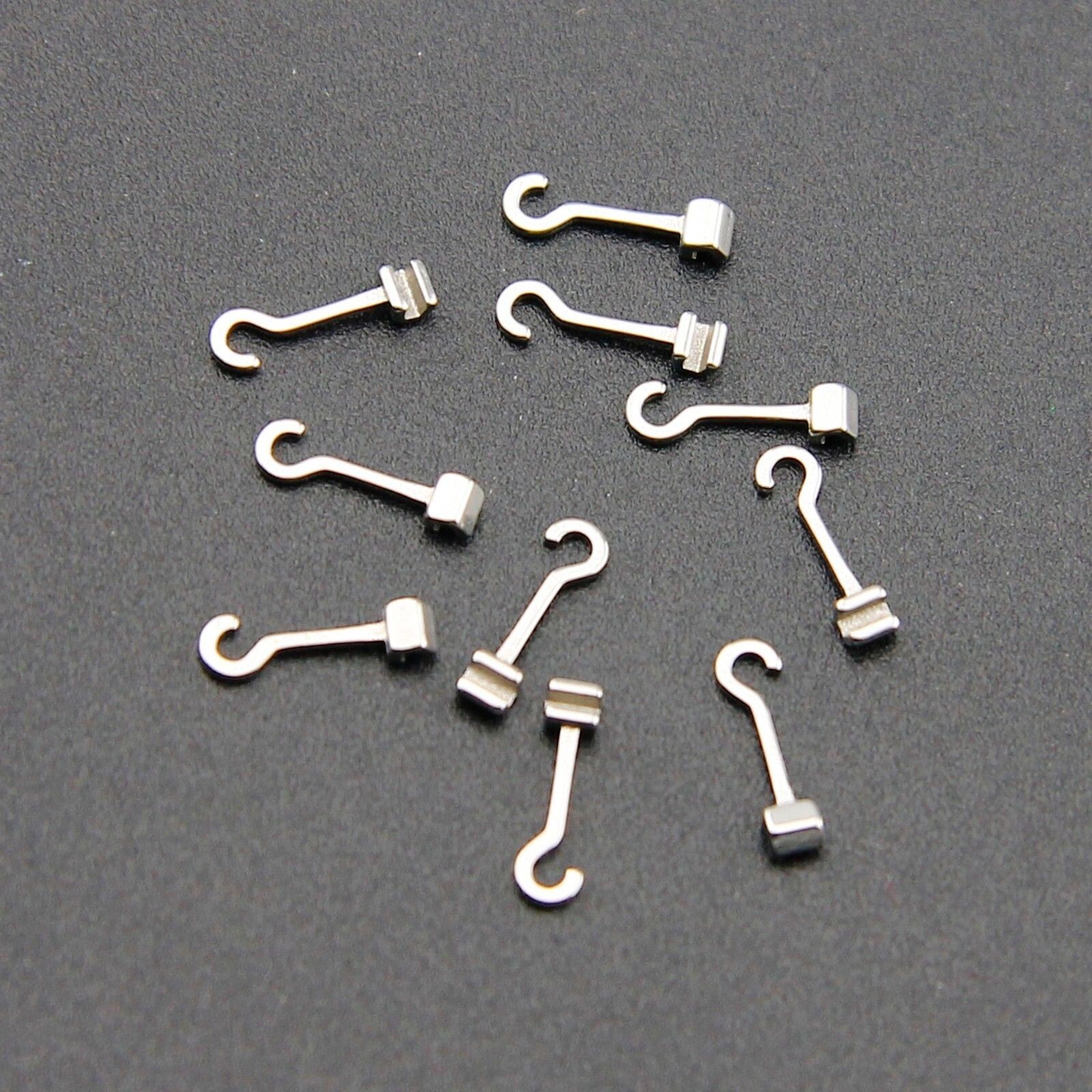 10 Pcs 1 Pack Dental Crimpable Hooks Size Long Curved Left Fix On Wires Hook