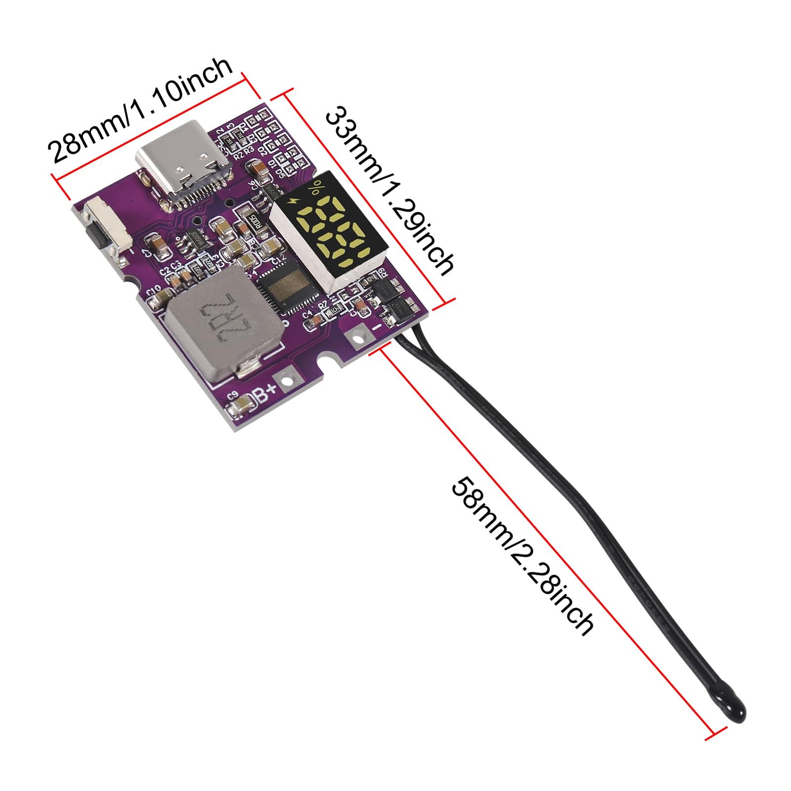 2pcs 22.5W Power Bank Bidirectional Fast Charging Mobile Power Module Circuit…
